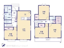 【千葉県/船橋市松が丘】船橋市松が丘1丁目 新築一戸建て 間取り図