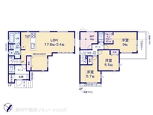 【千葉県/船橋市上山町】船橋市上山町2丁目 新築一戸建て 間取り図