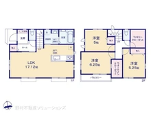【千葉県/船橋市大穴南】船橋市大穴南1丁目 新築一戸建て 間取り図