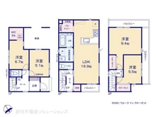 【千葉県/船橋市前原西】船橋市前原西6丁目 新築一戸建て 間取り図