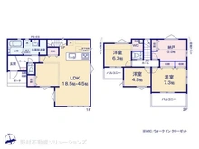 【千葉県/船橋市芝山】船橋市芝山7丁目 新築一戸建て 間取り図