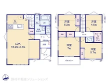 【千葉県/船橋市芝山】船橋市芝山7丁目 新築一戸建て 間取り図