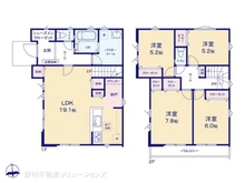 【千葉県/船橋市前原西】船橋市前原西8丁目 新築一戸建て 間取り図