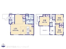 【千葉県/船橋市二和西】船橋市二和西5丁目 新築一戸建て 間取り図