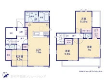【千葉県/船橋市松が丘】船橋市松が丘1丁目 新築一戸建て 間取り図