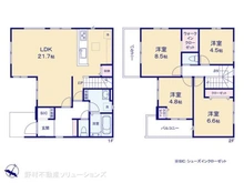 【千葉県/船橋市二和東】船橋市二和東3丁目 新築一戸建て 間取り図