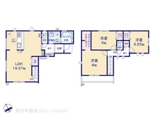 【千葉県/船橋市咲が丘】船橋市咲が丘1丁目 新築一戸建て 間取り図
