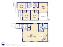 【千葉県/船橋市大穴南】船橋市大穴南1丁目 新築一戸建て 間取り図