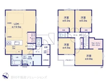 【千葉県/船橋市行田】船橋市行田1丁目 新築一戸建て 間取り図