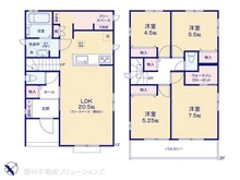 【千葉県/船橋市八木が谷】船橋市八木が谷1丁目 新築一戸建て 間取り図