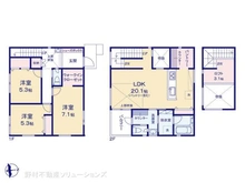 【千葉県/船橋市習志野台】船橋市習志野台7丁目 新築一戸建て 間取り図