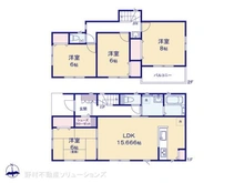 【千葉県/船橋市二和西】船橋市二和西5丁目 新築一戸建て 間取り図