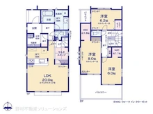 【千葉県/船橋市二和西】船橋市二和西3丁目 新築一戸建て 間取り図