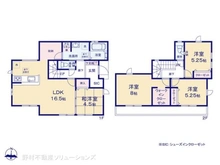 【千葉県/船橋市二和西】船橋市二和西2丁目 新築一戸建て 間取り図