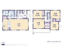 【千葉県/船橋市二和西】船橋市二和西2丁目 新築一戸建て 間取り図