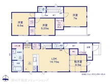 【千葉県/船橋市二和西】船橋市二和西2丁目 新築一戸建て 間取り図