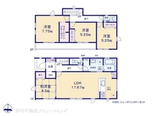 【千葉県/船橋市二和西】船橋市二和西2丁目 新築一戸建て 間取り図