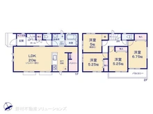 【千葉県/船橋市松が丘】船橋市松が丘4丁目 新築一戸建て 間取り図