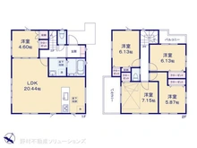【千葉県/船橋市藤原】船橋市藤原7丁目 新築一戸建て 間取り図