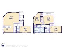 【千葉県/船橋市北本町】船橋市北本町2丁目 新築一戸建て 間取り図