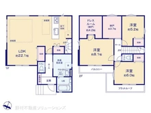 【千葉県/船橋市習志野台】船橋市習志野台8丁目 新築一戸建て 間取り図