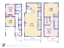 【千葉県/船橋市前原西】船橋市前原西8丁目 新築一戸建て 間取り図