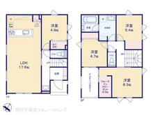 【千葉県/船橋市前原西】船橋市前原西8丁目 新築一戸建て 間取り図