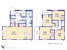 【千葉県/船橋市前原西】船橋市前原西7丁目 新築一戸建て 間取り図