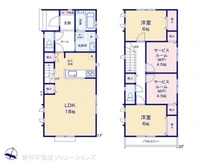 【千葉県/船橋市西習志野】船橋市西習志野3丁目 新築一戸建て 間取り図