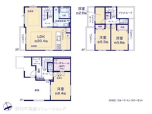 【千葉県/船橋市浜町】船橋市浜町1丁目 新築一戸建て 間取り図