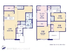 【千葉県/船橋市田喜野井】船橋市田喜野井4丁目 新築一戸建て 間取り図
