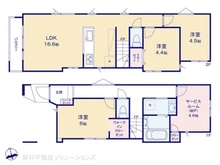 【千葉県/船橋市栄町】船橋市栄町1丁目 新築一戸建て 間取り図
