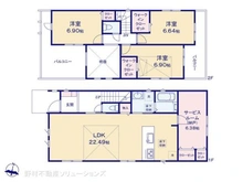 【千葉県/船橋市西習志野】船橋市西習志野1丁目 新築一戸建て 間取り図