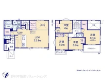 【千葉県/船橋市八木が谷】船橋市八木が谷3丁目 新築一戸建て 間取り図