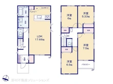 【千葉県/船橋市行田町】船橋市行田町 新築一戸建て 間取り図