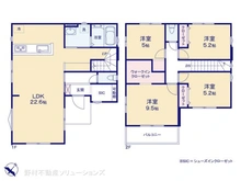 【千葉県/船橋市新高根】船橋市新高根4丁目 新築一戸建て 間取り図