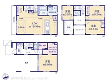 【千葉県/船橋市日の出】船橋市日の出1丁目 新築一戸建て 間取り図