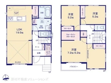 【千葉県/船橋市大穴北】船橋市大穴北1丁目 新築一戸建て 間取り図