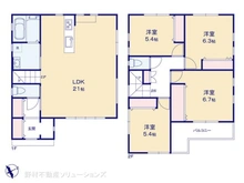 【千葉県/船橋市三山】船橋市三山4丁目 中古一戸建て 間取り図