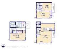 【千葉県/船橋市二和東】船橋市二和東5丁目 新築一戸建て 間取り図
