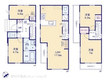 【千葉県/船橋市前原西】船橋市前原西6丁目 新築一戸建て 間取り図
