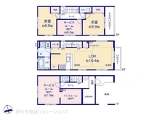 【東京都/江東区北砂】江東区北砂7丁目 新築一戸建て 間取り図