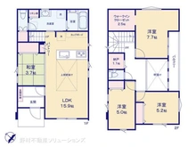 【神奈川県/相模原市中央区淵野辺本町】相模原市中央区淵野辺本町4丁目 新築一戸建て 間取り図