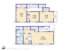 【神奈川県/座間市栗原中央】座間市栗原中央1丁目 新築一戸建て 間取り図