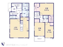 【神奈川県/大和市西鶴間】大和市西鶴間4丁目 新築一戸建て 間取り図