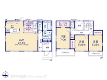 【神奈川県/大和市福田】大和市福田 新築一戸建て 間取り図