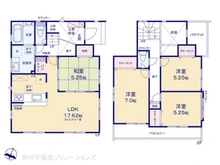 【神奈川県/相模原市中央区淵野辺本町】相模原市中央区淵野辺本町4丁目 新築一戸建て 間取り図