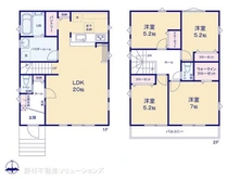 【神奈川県/座間市東原】座間市東原1丁目 新築一戸建て 間取り図