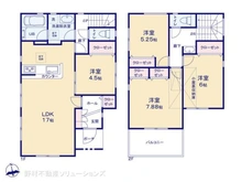 【神奈川県/大和市桜森】大和市桜森2丁目 新築一戸建て 間取り図