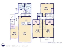【神奈川県/大和市桜森】大和市桜森2丁目 新築一戸建て 間取り図
